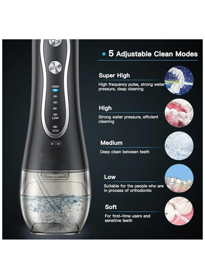 جهاز خيط الأسنان المائي الاحترافي من "إيليت سيريس" - منظف فموي للنتظيف العميق 360 درجة مع 7 فوهات احترافية وحقيبة سفر - مقاوم للماء IPX7 - النظام المتكامل لنظافة وصحة الفم - Image 4